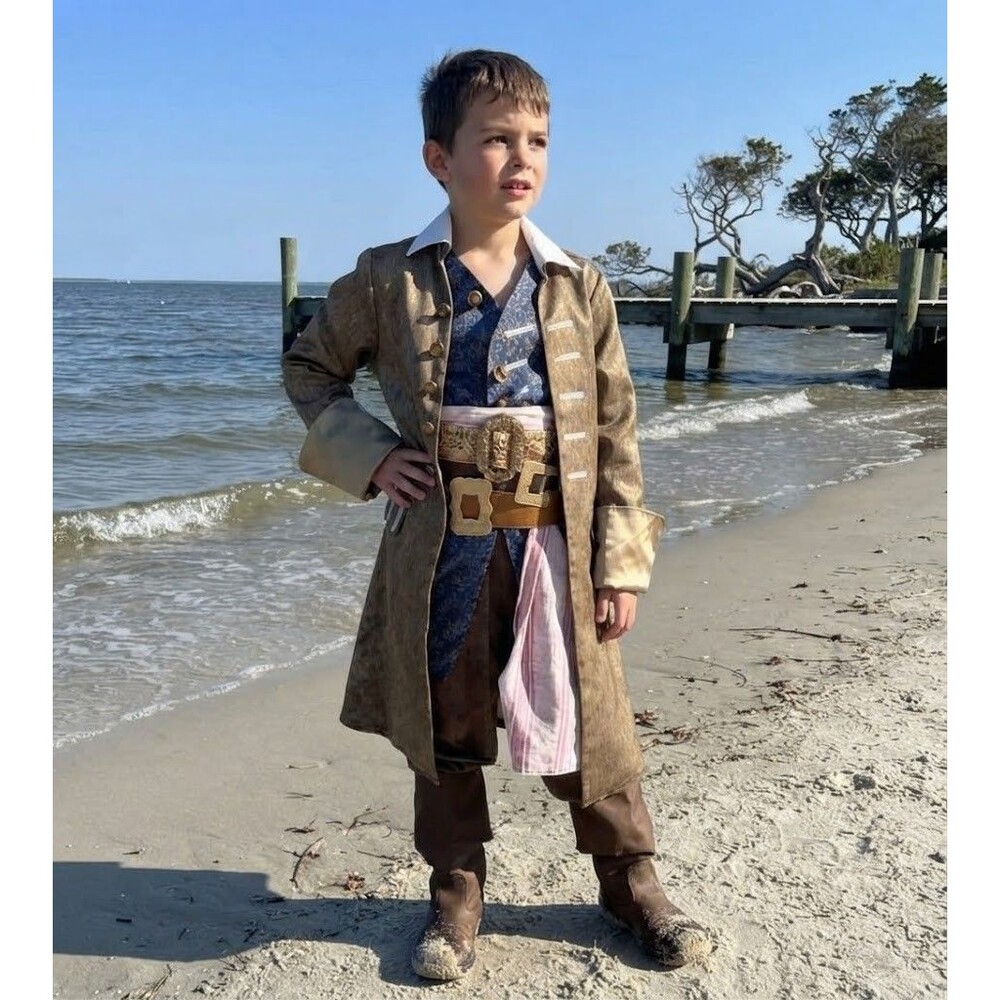 Disney Captain Jack Sparrow Costume Jacket Pirates Caribbean Kids 9 10